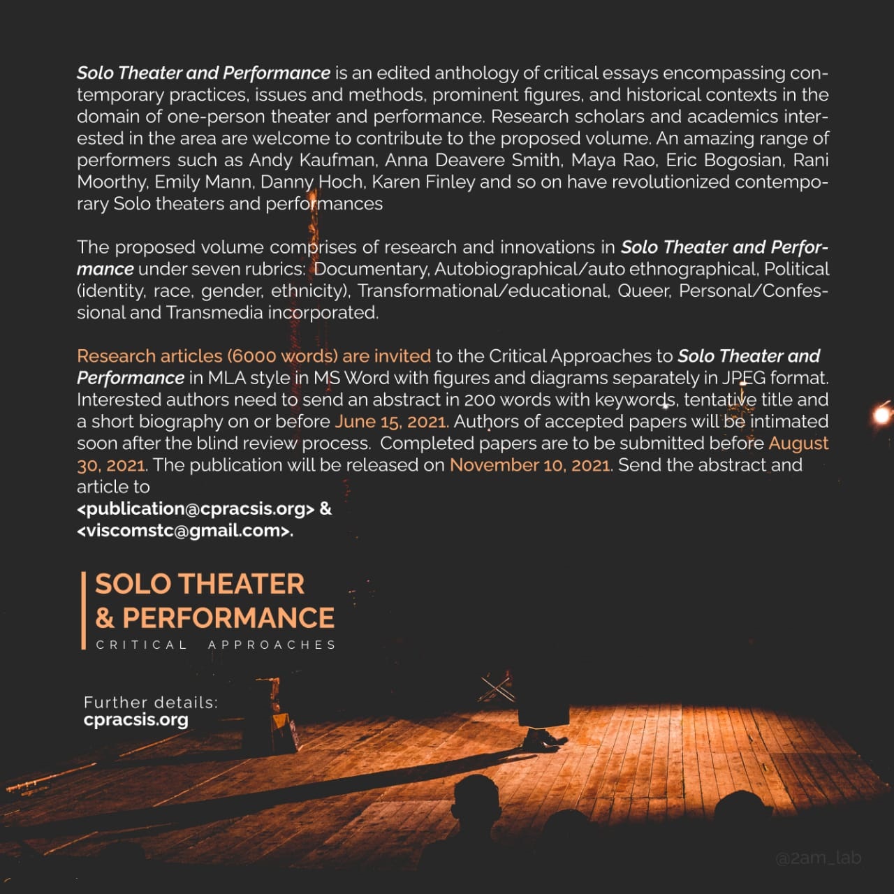 solo theater and performance
